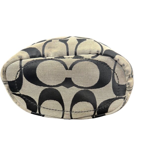 Coach Signature Sufflette C Canvas & Leather Hobo Shoulder Crossbody Bag - Picture 6 of 15